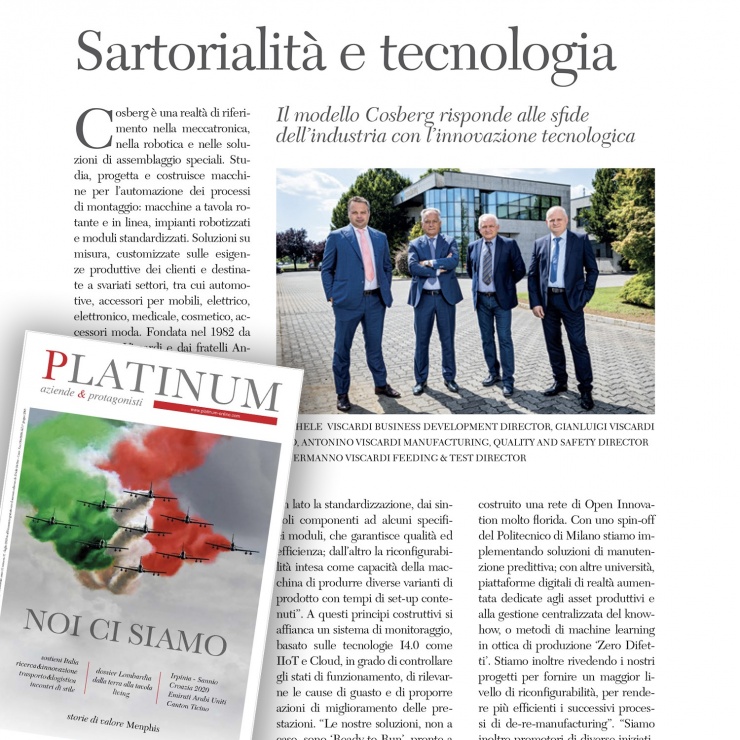 Noi ci siamo: Cosberg su Platinum di Luglio