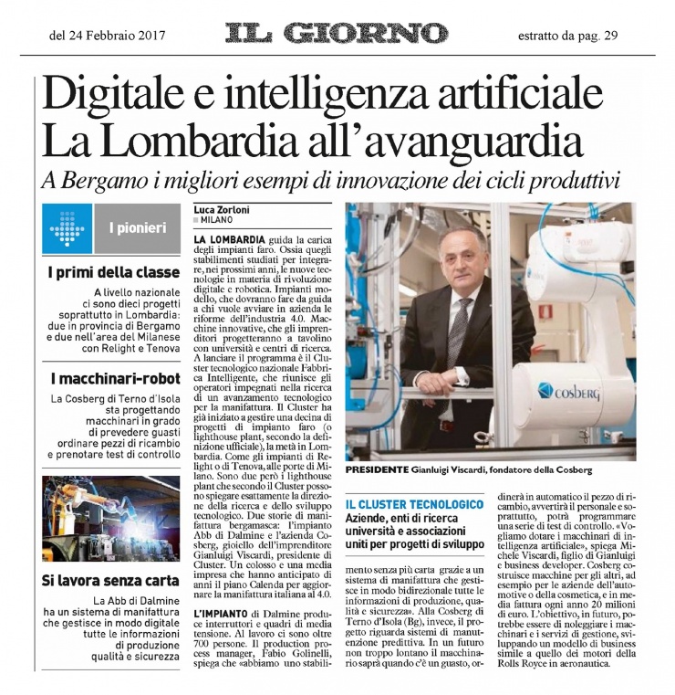 Siamo un esempio nell' innovazione dei processi produttivi