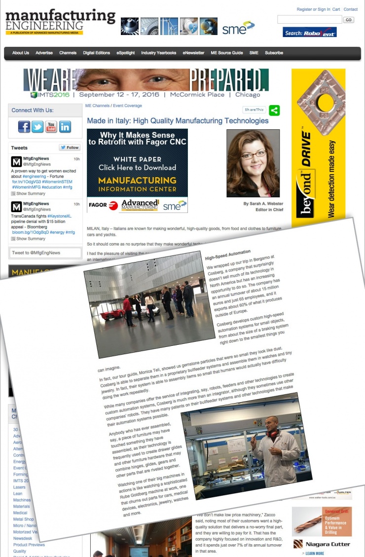 Manufacturing Engineering tells the adventure of American guys in Cosberg