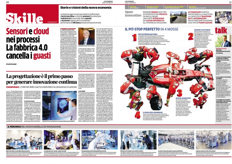 SU L’ECO DI BERGAMO, DOPPIA PAGINA DI SKILLE DEDICATA A COSBERG