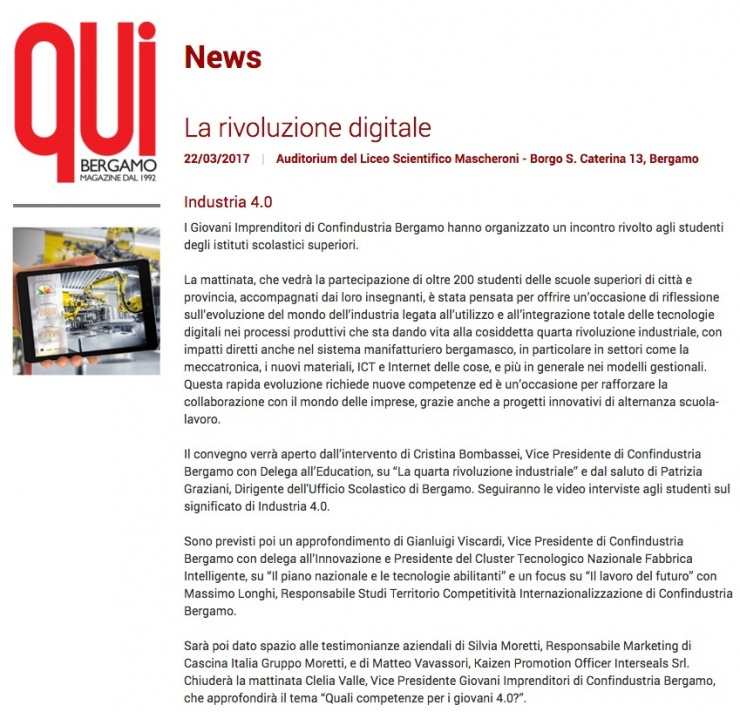 Studenti e Imprese si incontrano oggi: Cosberg presente!